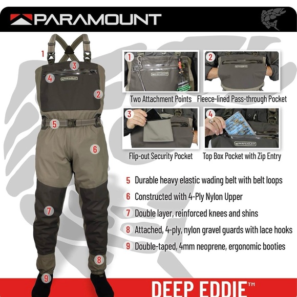 Deep Eddy Breathable Stockingfoot Fishing - Picture 6 of 10